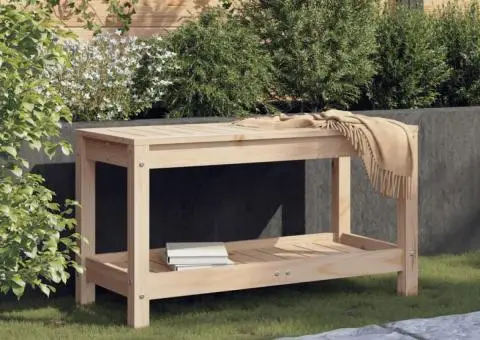 Bancă de grădină, 82,5x35x45 cm, lemn masiv de pin - 1/5