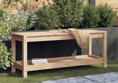 Bancă de grădină, 108x35x45 cm, lemn masiv de pin - 1/5