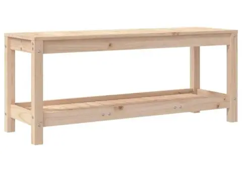 Bancă de grădină, 108x35x45 cm, lemn masiv de pin - 2/5