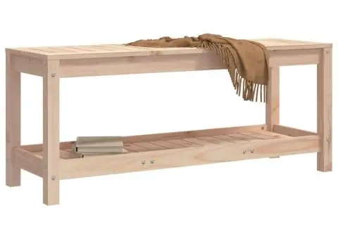 Bancă de grădină, 108x35x45 cm, lemn masiv de pin - 3/5