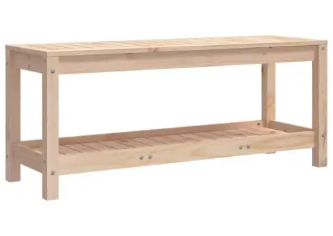 Bancă de grădină, 108x35x45 cm, lemn masiv de pin - 5/5