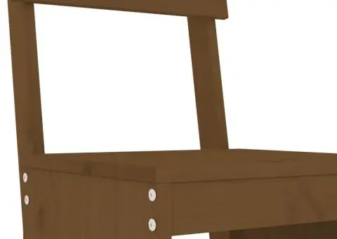 Set mobilier de bar, 3 piese, maro miere, lemn masiv de pin - 5/5