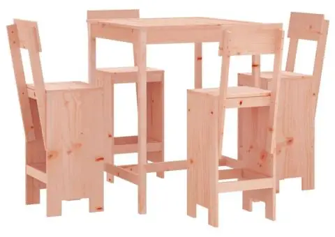 Set bar de grădină, 5 piese, lemn masiv douglas - 2/5