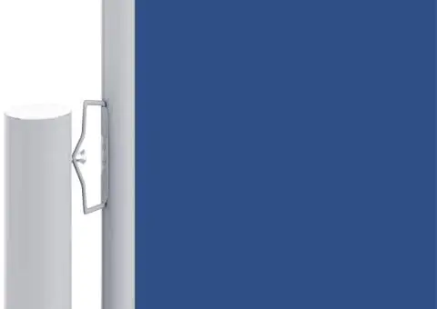 Copertina laterală retractabilă, albastru, 160x1000 cm - 3/5