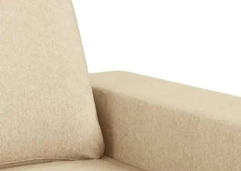 Set de canapele, 2 piese, crem, material textil - 5/5