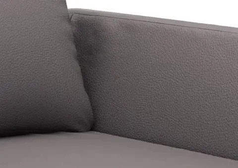 Set de canapele cu perne, 2 piese, gri, piele ecologică - 5/5