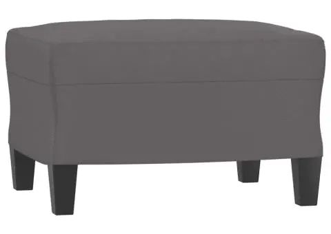 Set de canapele, 3 piese, gri, piele ecologică - 5/5