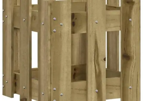 Jardinieră grădină design gard 30x30x30cm lemn de pin impregnat - 2/5