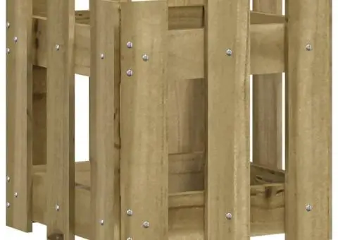 Jardinieră grădină design gard 30x30x30cm lemn de pin impregnat - 4/5