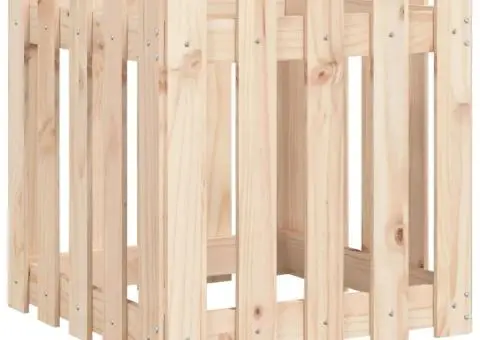 Jardinieră grădină design gard, 50x50x50 cm, lemn masiv de pin - 4/5