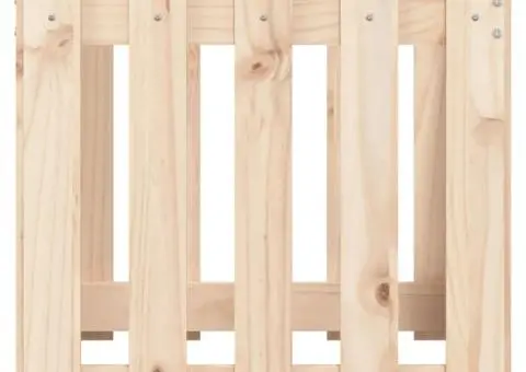 Jardinieră grădină design gard, 50x50x50 cm, lemn masiv de pin - 5/5