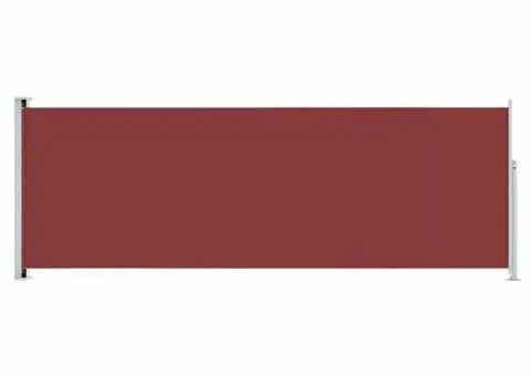 Copertină laterală retractabilă de terasă, roșu, 220x600 cm - 2/5