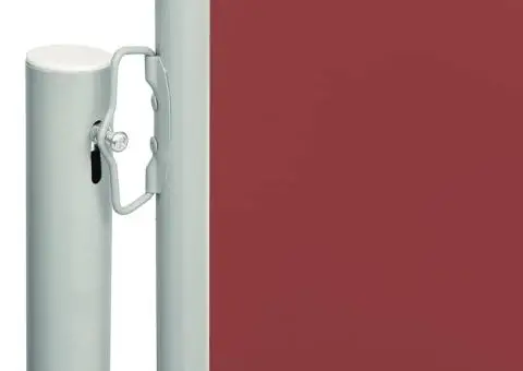 Copertină laterală retractabilă de terasă, roșu, 220x600 cm - 3/5