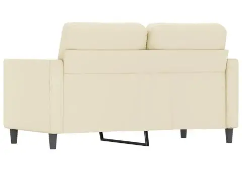 Canapea cu 2 locuri, crem, 120 cm, piele ecologică - 5/5
