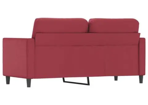 Canapea cu 2 locuri, roșu vin, 140 cm, piele ecologică - 5/5