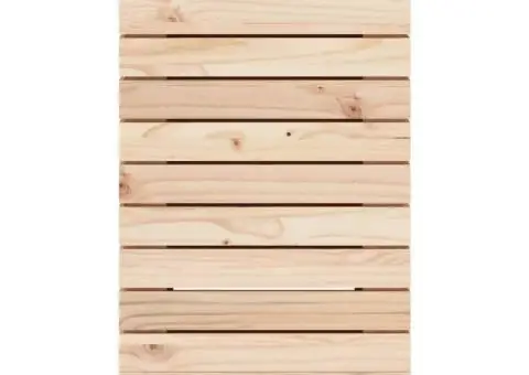 Coș de rufe, 44x44x76 cm, lemn masiv de pin - 5/5