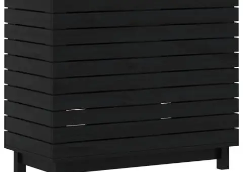 Coș de rufe, 88,5x44x76 cm, lemn masiv de pin - 2/5