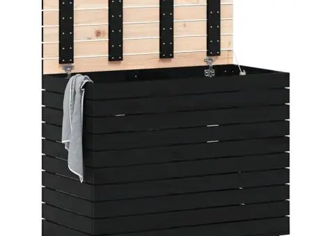 Coș de rufe, 88,5x44x76 cm, lemn masiv de pin - 3/5