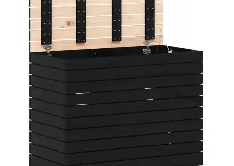 Coș de rufe, 88,5x44x76 cm, lemn masiv de pin - 4/5