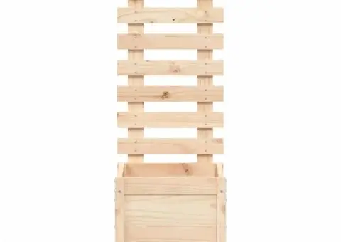 Jardinieră de grădină cu raft, 39x39,5x114 cm, lemn masiv pin - 5/5