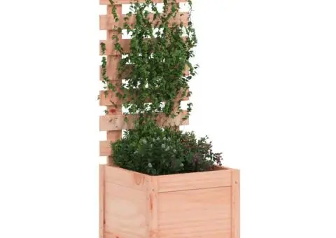 Jardinieră grădină cu raft, 39x39,5x114 cm, lemn masiv douglas - 3/5