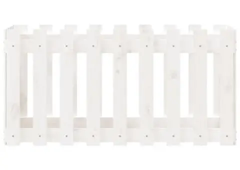 Pat înălțat grădină design gard alb 100x50x50cm lemn pin tratat - 5/5