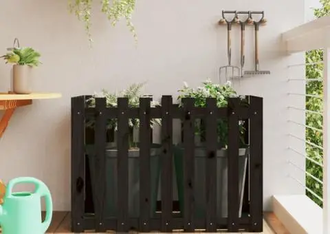 Pat înălțat grădină design gard 100x50x70 cm lemn de pin tratat - 1/5