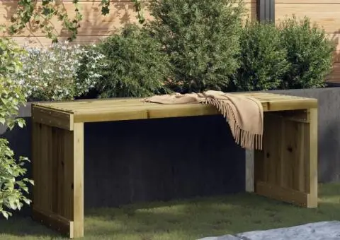 Bancă de grădină extensibilă, 212,5x40,5x45 cm, lemn pin tratat - 1/5