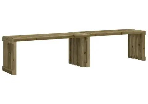 Bancă de grădină extensibilă, 212,5x40,5x45 cm, lemn pin tratat - 2/5