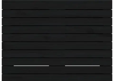 Coș de rufe, negru, 88,5x44x66 cm, lemn masiv de pin - 5/5