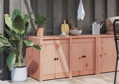 Dulap bucătărie de exterior, 106x55x64 cm, lemn masiv douglas - 1/5