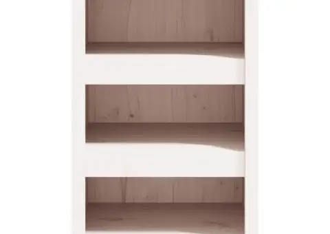 Dulap bucătărie de exterior, alb, 55x55x92 cm, lemn masiv pin - 4/5