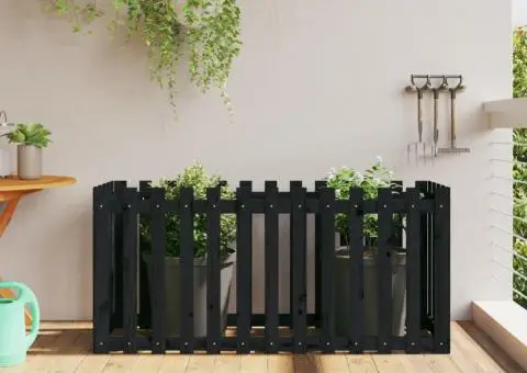 Pat înălțat grădină design gard 150x50x70 cm lemn de pin tratat - 1/5