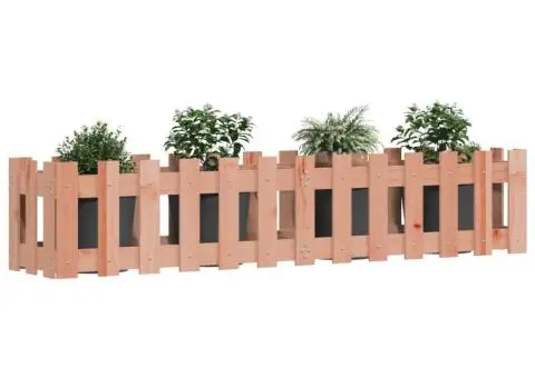 Pat înălțat grădină cu design gard 150x30x30 cm lemn douglas - 3/5