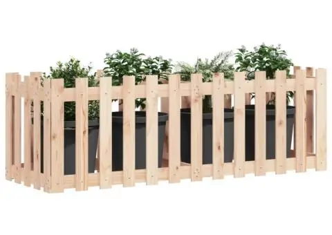 Pat înălțat grădină design gard 150x50x50 cm lemn de pin tratat - 3/5