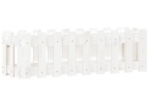 Pat înălțat grădină design gard alb 100x30x30cm lemn pin tratat - 4/5