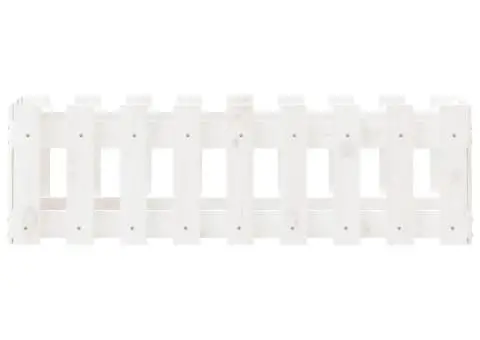 Pat înălțat grădină design gard alb 100x30x30cm lemn pin tratat - 5/5