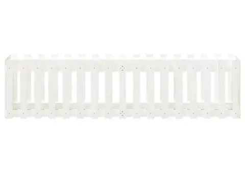 Pat înălțat grădină design gard alb 200x50x50cm lemn pin tratat - 5/5