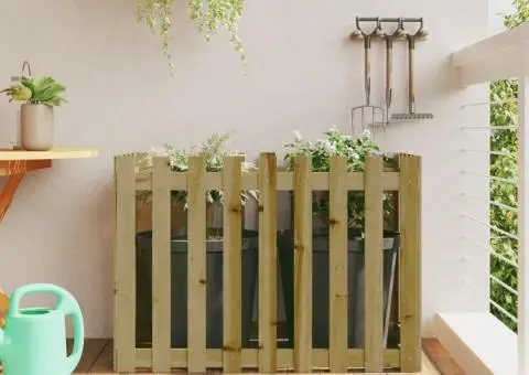 Pat înălțat grădină design gard 100x50x70 cm lemn impregnat pin - 1/5