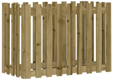 Pat înălțat grădină design gard 100x50x70 cm lemn impregnat pin - 2/5