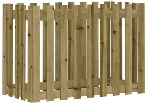 Pat înălțat grădină design gard 100x50x70 cm lemn impregnat pin - 4/5