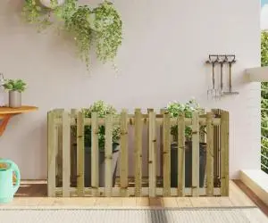 vidaXL Pat înălțat grădină design gard 150x50x70 cm lemn impregnat pin