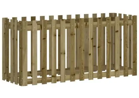 Pat înălțat grădină design gard 150x50x70 cm lemn impregnat pin - 2/5