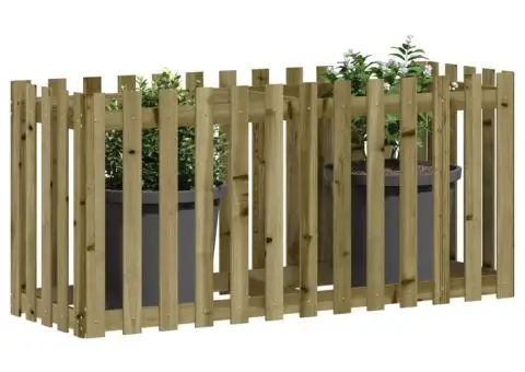 Pat înălțat grădină design gard 150x50x70 cm lemn impregnat pin - 3/5