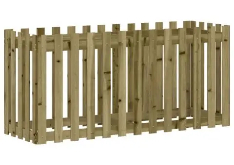 Pat înălțat grădină design gard 150x50x70 cm lemn impregnat pin - 4/5
