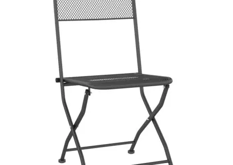 Set de masă pentru grădină, 5 piese, plasă metalică antracit - 4/5