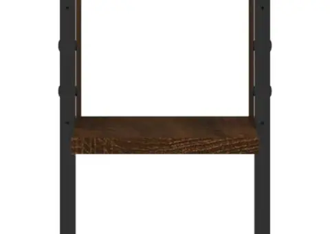 Raft de perete cu bare, stejar maro, 20x25x30 cm - 4/5