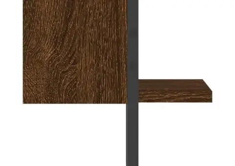 Raft de perete cu bare, stejar maro, 20x25x30 cm - 5/5