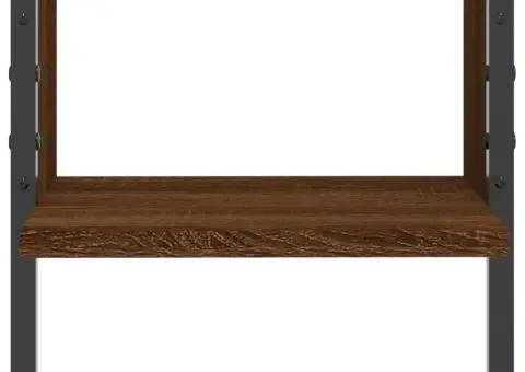 Raft de perete cu bare, stejar maro, 30x25x30 cm - 4/5