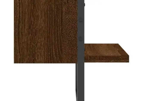 Raft de perete cu bare, stejar maro, 30x25x30 cm - 5/5
